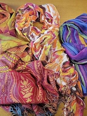 3 Scarf Lot- Cejon~ Made In India, Belmar~ Made In Italy, & Unbranded